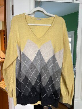 Miu Miu Argyle Sweater